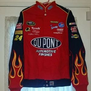 Nascar DuPont Red and Black Flame Racing Jacket